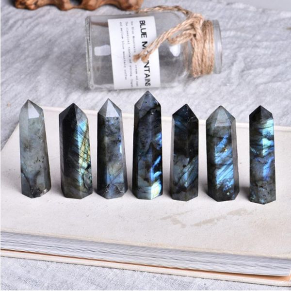 

decorative objects & figurines 250g/bag natural labradorite crystal point moonstone towers healing stone energy ore mineral ornaments home d