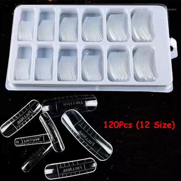 

120/100pcnatural color french false nail tips artificial fake nails art acrylic manicure tools extend builder gel art1, Red;gold