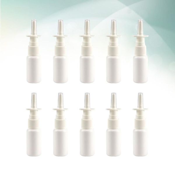 

storage bottles & jars 10pcs 10ml portable mini refillable spray bottle nasal sprayer makeup tool for home travel