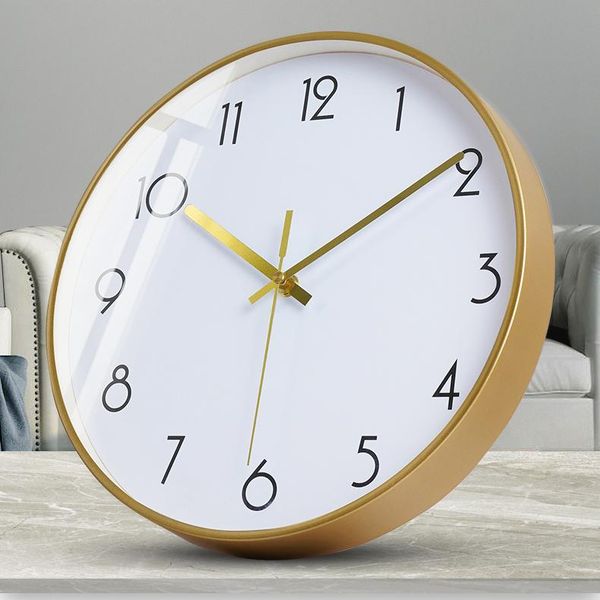 

wall clocks nordic luxury clock metal creative kitchen hanging living room silent relogio de parede home decor dd50wc