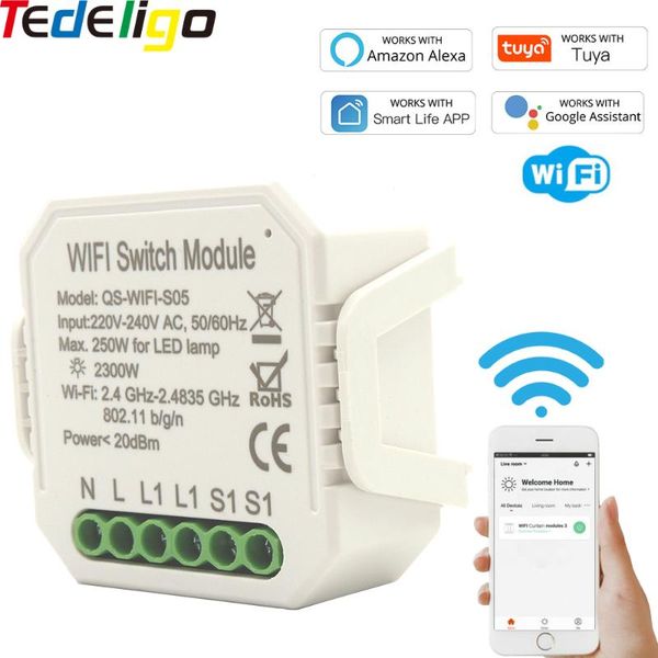 

smart home control wifi switch light breaker module 1gang2way remote for lamp led automation work with tuyaapp google homealexa