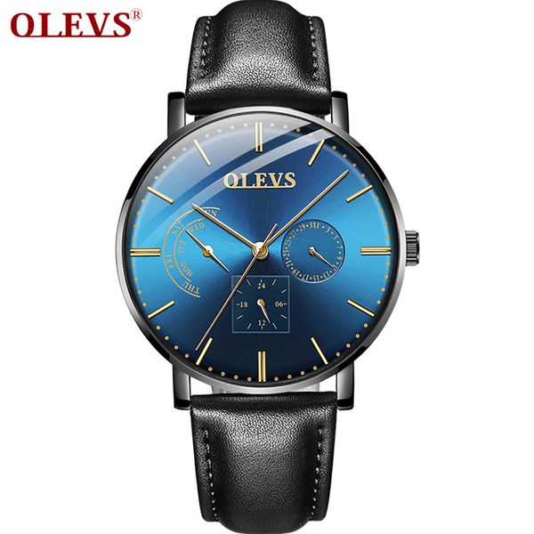 

olevs luxe watches fire fashion men rustless steel mechanical live waterproof clock relogio masculion, Slivery;brown