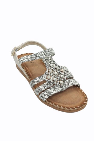 

sandals orthopedic women beading embellishment, Black