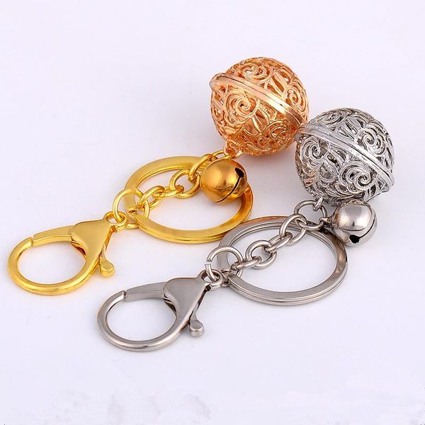 

keychains cute bell key ring car chains female bag pendant chain creative jewelry charm, Silver