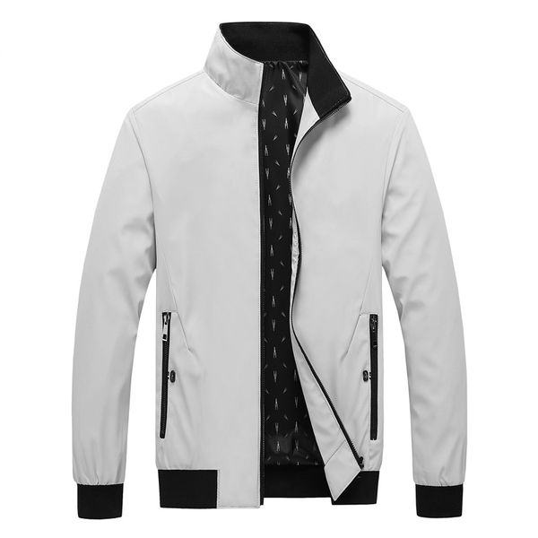 

spring men jacket coats casual solid color jackets stand collar men business jacket brand clothing male outwear for mens 4xl 5xl 6xl, Black;brown