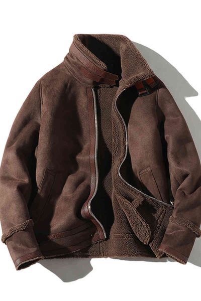 

downs new retro motorcycle men's fleece winter jacket and then size 5xl, Black