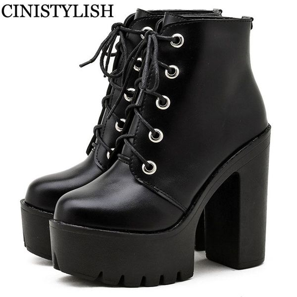 

boots shoes on platform cross-tied black punk style women with chunky high heels ankle demonia goth for party y2k