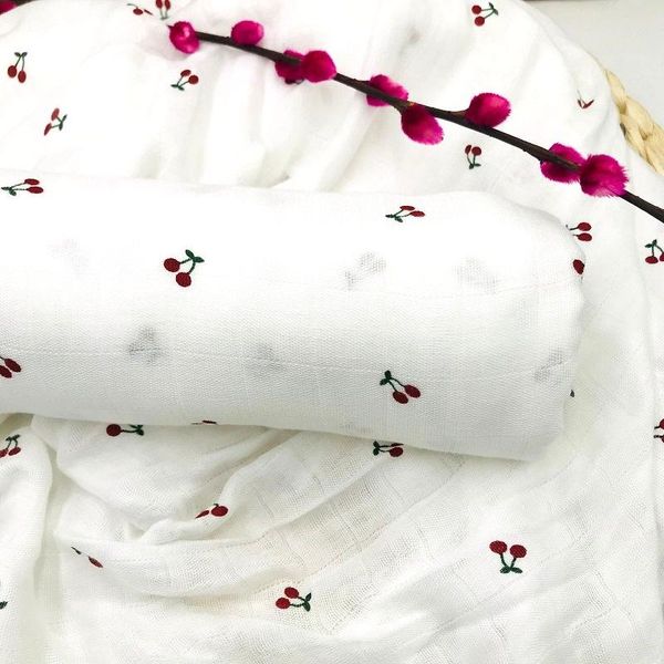 

blankets & swaddling ins cherry 100% bamboo fiber muslin baby blanket swaddle wrap for born babies bath towel big diaper bedding