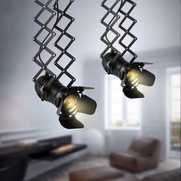 

wall lamp loft american industrial style creative for bar clothing store led retractable ceiling light probe spotlight