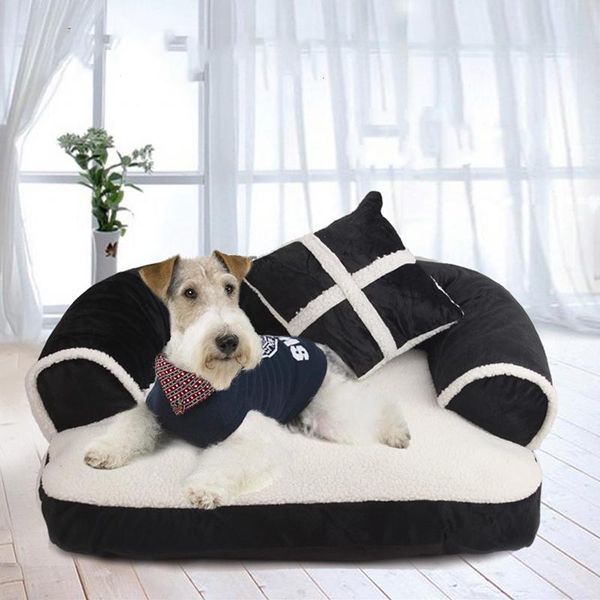 

kennels & pens soft dog beds cat sofa pet house for small medium dogs cats nest classic england style winter warm sleeping bed puppy mat