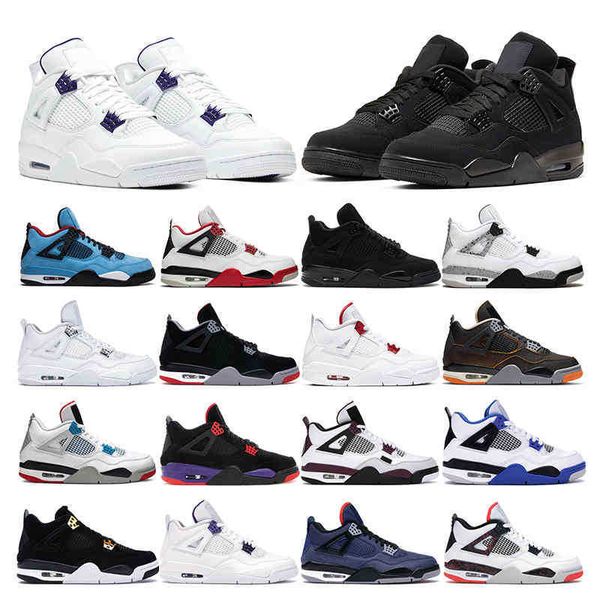 

basketball shoes 4s men women jumpman 4 black cat white cement pure money fire red cactus jack sneaker outdoor sports trainers fashion