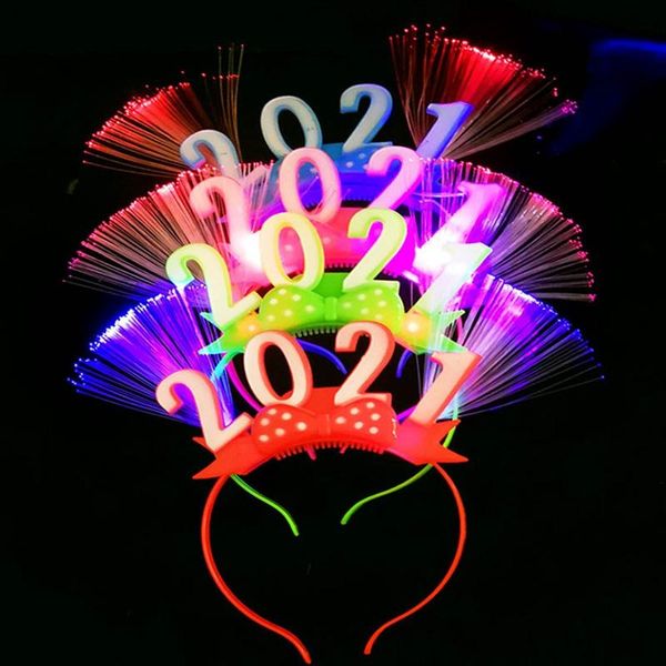 

party decoration 2021 luminous headband christmas year headwear toys gift flashing
