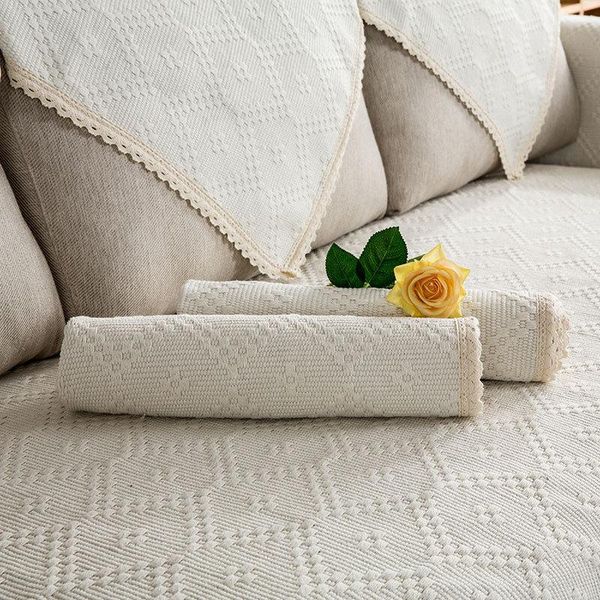 

chair covers autumn winter sofa towel cover cotton thread fabric cushion mat non-slip couch seat for living room home decoration