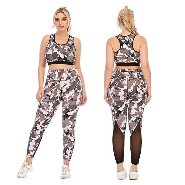

yoga outfit women's suit for fitness and sportswear woman gym plus size tracksuit women set female pants high waist