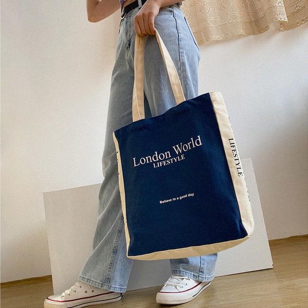

bags for women bag shoulder shopper stitching canvas lady handbags female sac