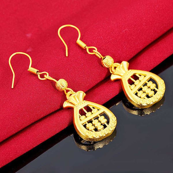 

women's wishful thinking 24k gold plated charm earrings njge039 fashion wedding gift women yellow gold plate jewelry earring, Golden