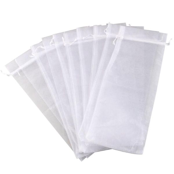 

gift wrap 10pcs sheer organza bottle cover bags (red)