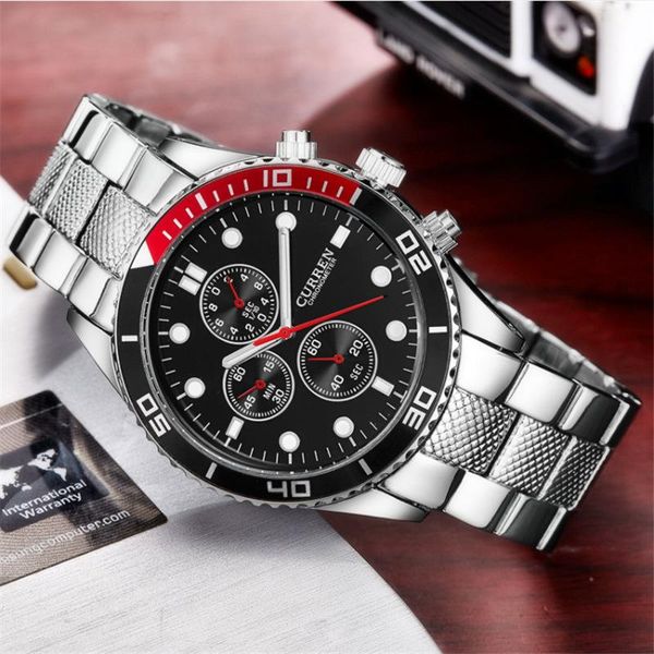 

wristwatches curren watches men brand fashion watch quartz business male relogio masculino army sports analog casual, Slivery;brown