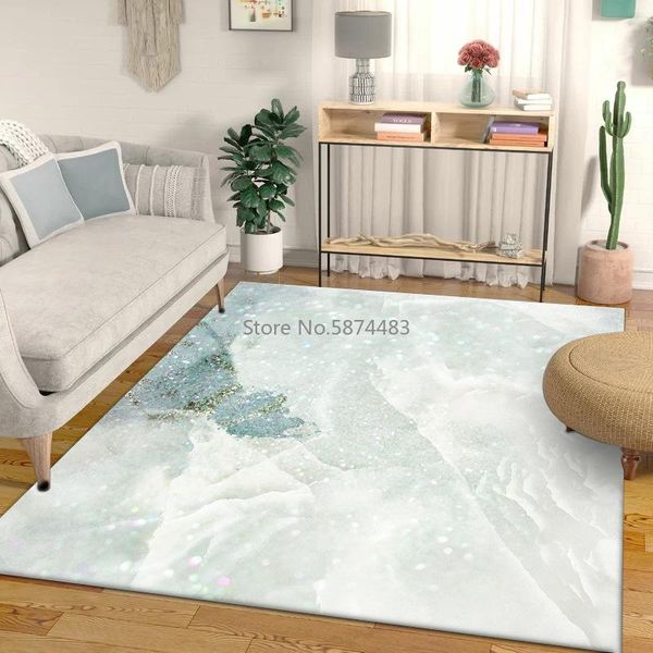 

carpets 200*300cm fashionable modern aesthetic marble pattern fresh mint green kitchen living room bedroom bedside mat