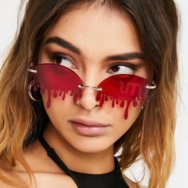 

sunglasses 20fashion frameless metal women sunglasses brand designer men's retro gradient female mirror sun glasses uv400, Black