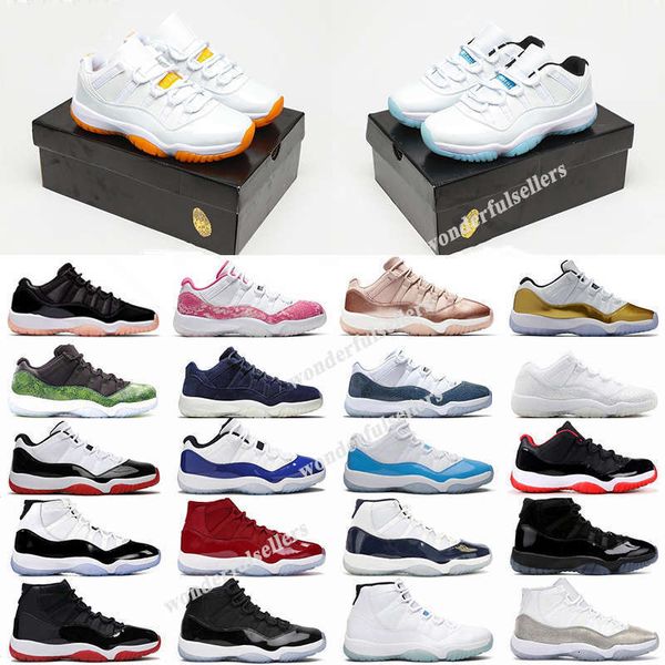 

11 man woman low basketball shoes jumpman kd 11s white bred concord 45 sports snake rose gold lady sneakers shoe