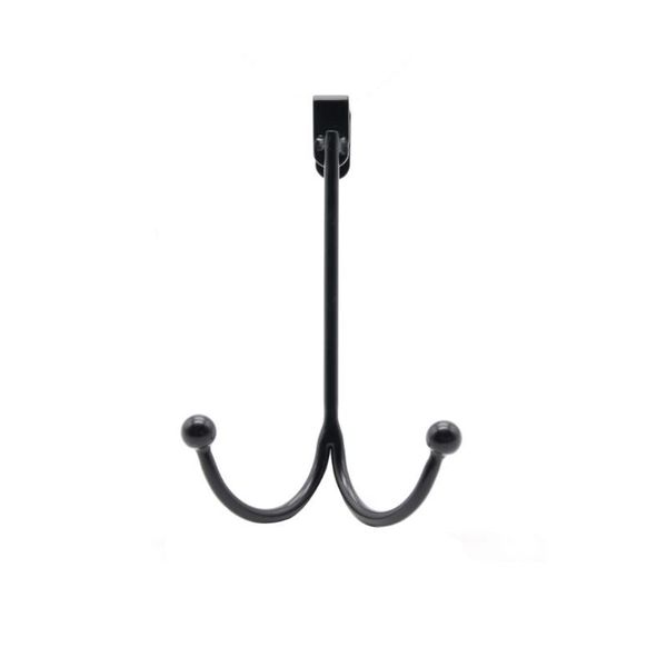

hooks & rails smooth hanging hook clothes handbag nail hardware double hanger metal over the door kitchen cabinet space saving bathroom