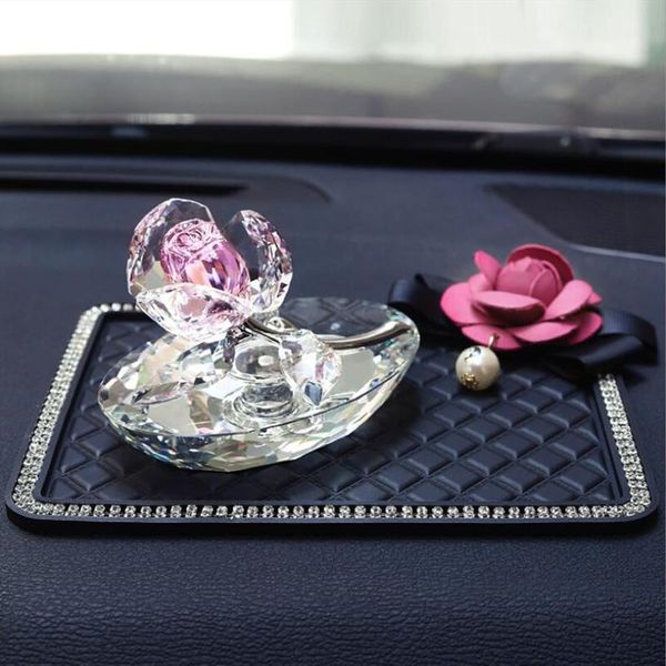 

interior decorations crystal rose car perfume seat decoration cute high-end lady