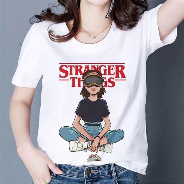 

stranger things printing harajuku men and women womens clothing friends dont lie pattern summer casual short sleeve top, White;black