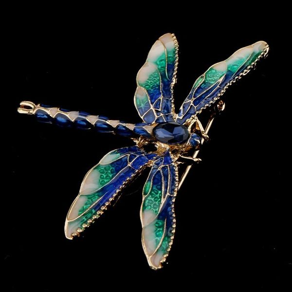 

pins, brooches green purple enamel dragonfly insects for women and men metal banquet weddings pins gifts, Gray
