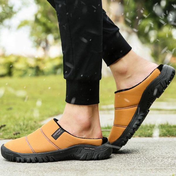 

slippers sagace winter couple large size casual home plus velvet warm shoe quarto comfortable flats cotton men2021feb22, Black