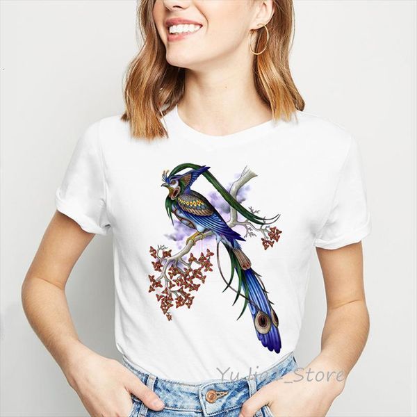 

vintage peacock drawing and women mens t shirt womens lovely female aesthetic clothes gothic tees femme animal print, White;black