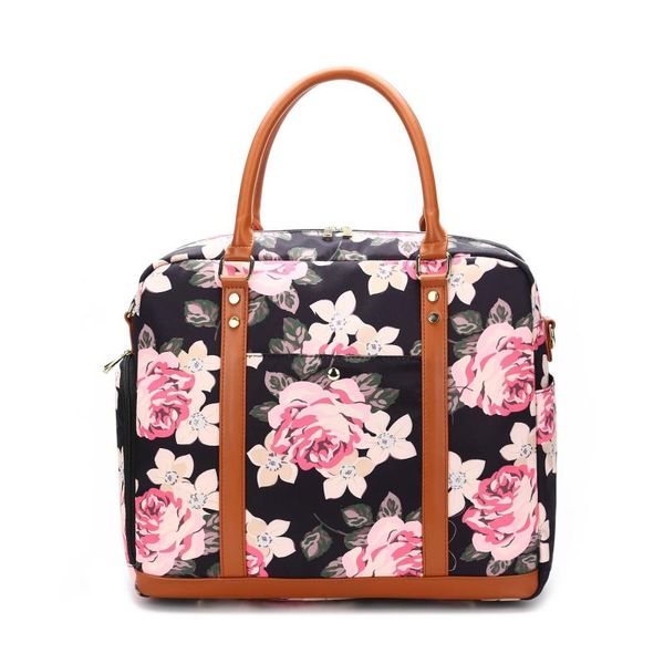 

oxford print waterproof vintage style tote bag for women travel duffel bags