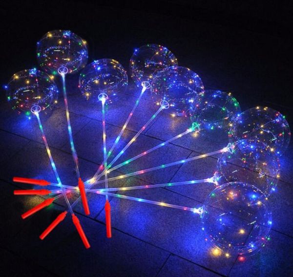 

set led balloons bobo balloon each includes 18inch + 80cm rod +3 m line and handle battery box party decoration