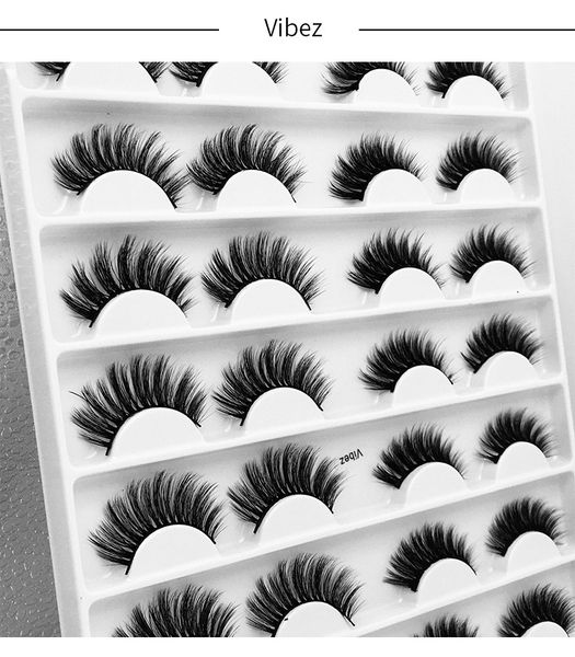 Cílios Falsos Cílios Embalagem 16 Pares Multi Pacote 3D Mink Handmade Wispy Fluffy Natural Maquiagem Ferramentas de Maquiagem Lashes Packaging Super Qualidade