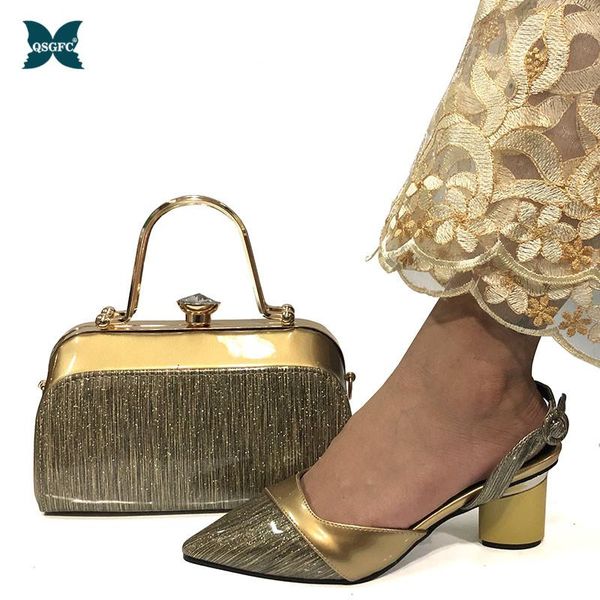 

dress shoes ladies italian and bag set decorated with rhinestone african wedding shoe sets slip-on party, Black