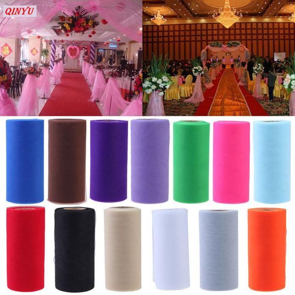 

15cm*22m tissue tulle roll yards spool tutu gift wrap wedding decoration birthday party baby shower supplies favors 5z decorative flowers &