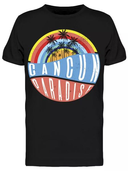 

cancun mexico vintage tee men's -image by shutterstock, White;black