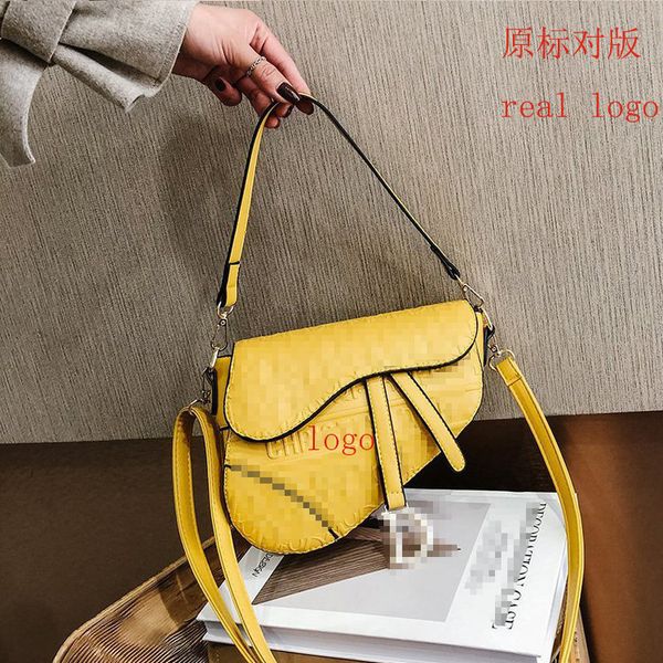 

designer bags saddle series 2021 new single shoulder messenger bag women's half round korean horseshoe bag fd1k