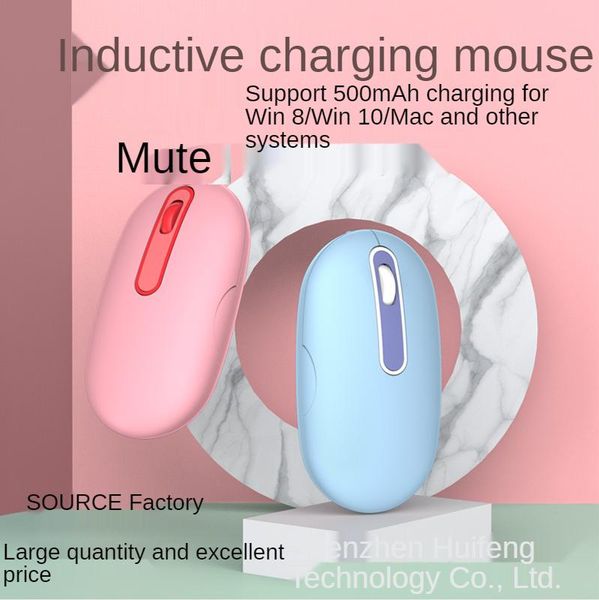 

mice girls bluetooth mouse mute rechargeable office wireless colorful 2.4g optical