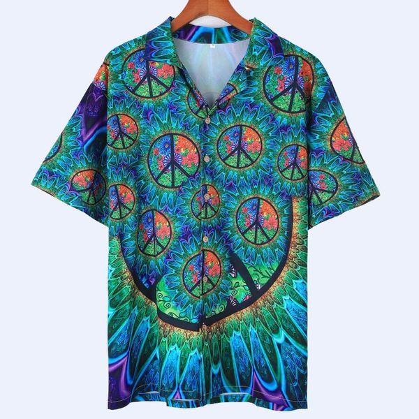 

men's casual shirts summer men hawaiian t-shirt pattern print short sleeve lapel neck button beach t-shirts 2021 streetwear s-3xl, White;black