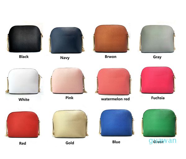

brand designer new women's bags european and american fashion shell bag cross body pu15 color gold chain
