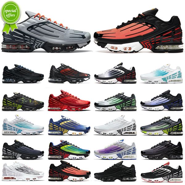 

2020 tn plus 3 mens running shoes black blue radiant red purple nebula tiger graphy pack triple white wolf grey laser men trainers