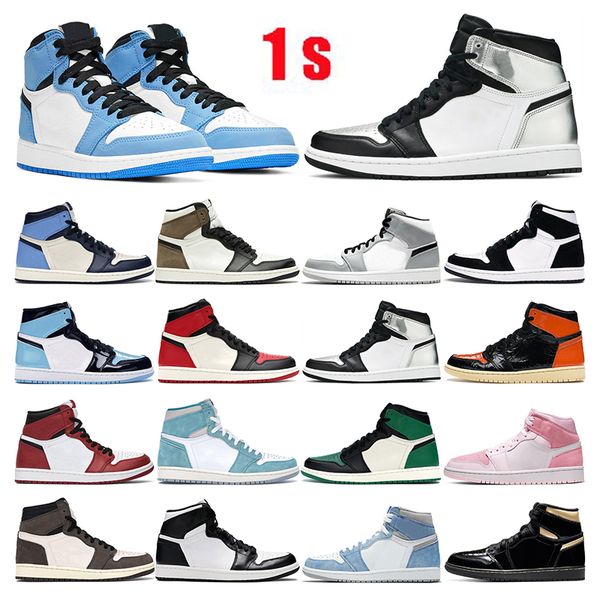 

basketball shoes 1s jumpman men women university blue hyper royal silver toe dark mocha chicago cactus jack twist trainer outdoor sports sne