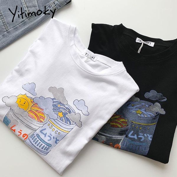 

yitimoky graphic t shirts women clothing white casual pullover loose short sleeve o-neck 2021 fashion summer kawaii tees women's t-shi