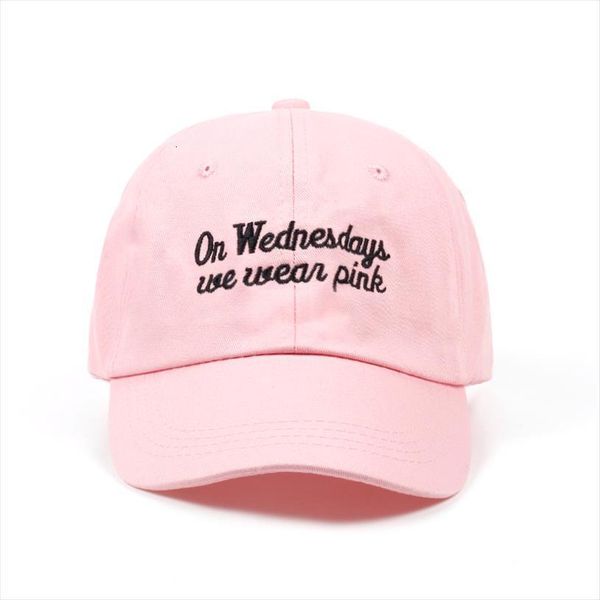 

womens on wednesdays we wear pink embroidery dad cap girl summer fashion baseball hip hop hat, Blue;gray