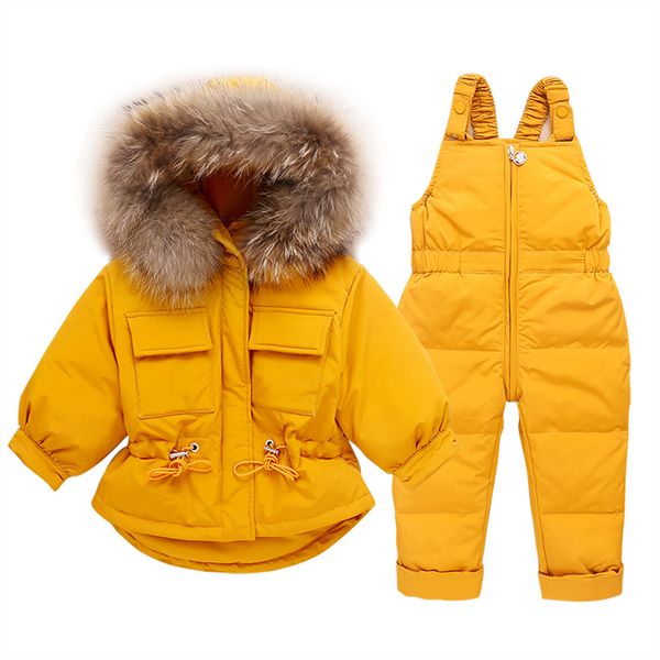 Kinder Daunenjacke Hosen Set Jungs 1-4 Jahre Mädchen Dicke Baby Eiderdown Winteranzug