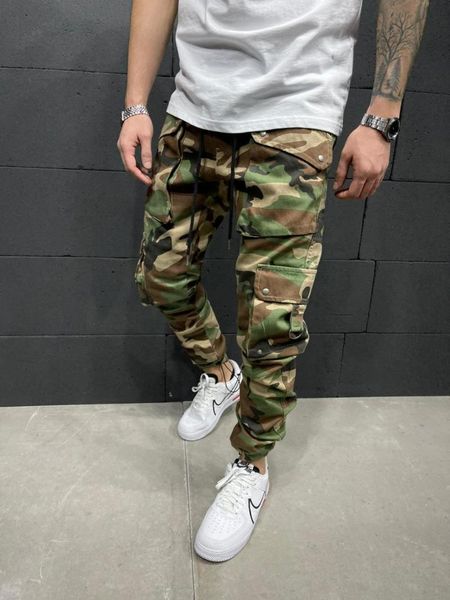 

men's jeans premium denim camouflage jogger fit, Blue