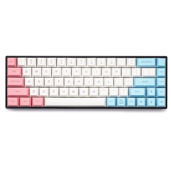 

cute pink blue white color keycaps for cherry mx switch mechanical gaming keyboard modify diy 180 keys profile key caps keyboards