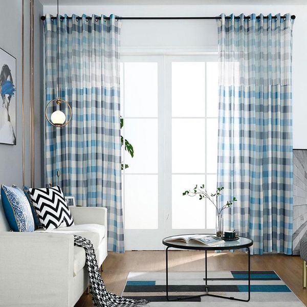 

curtain & drapes home polyester material striped living room window balcony bedroom divider drape decoration decor