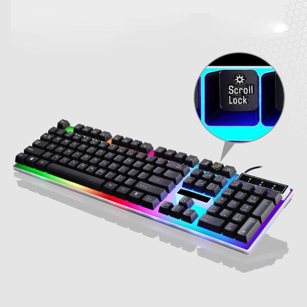 

wired keyboard gaming mechanical waterproof rainbow backlit full-key suitable for pc e-sports keyboards